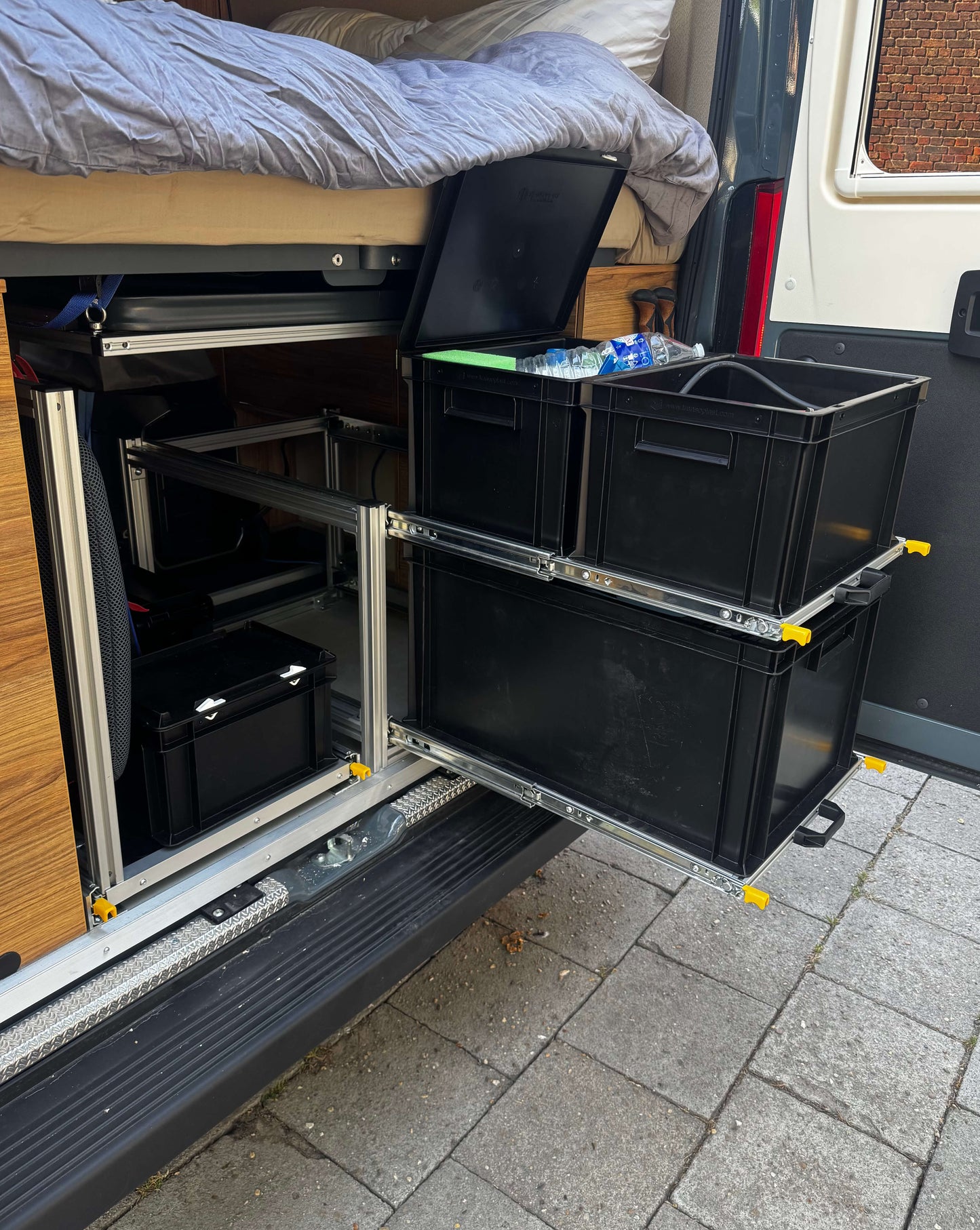 uitgeschoven dubbele schuifmodule