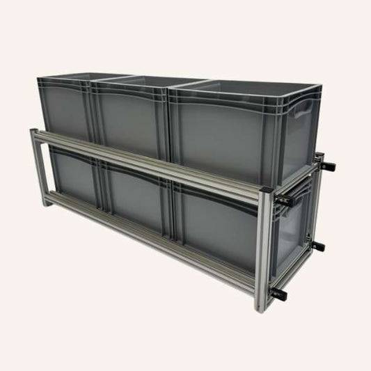Module coulissant double 1280 × 403 × 650 mm (L × l × H)