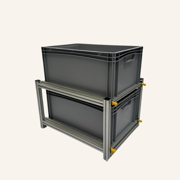 Doppel-Schubladenmodul für Euroboxen – 685 × 503 × 730 mm