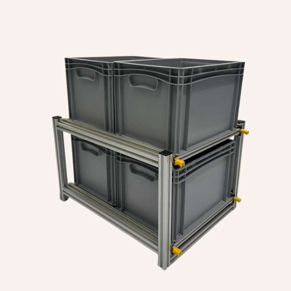 Doppel-Schubladenmodul für Euroboxen – 685 × 503 × 730 mm