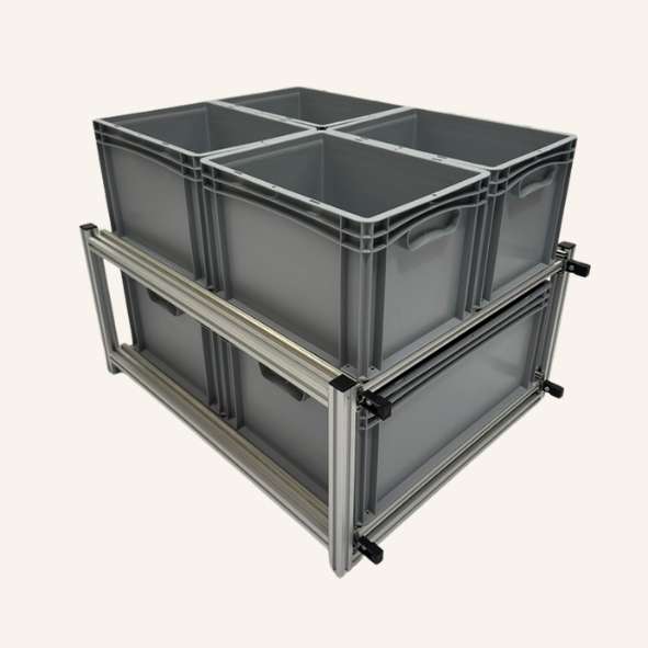 Doppel-Schubladenmodul für Euroboxen – 885 × 703 × 730 mm
