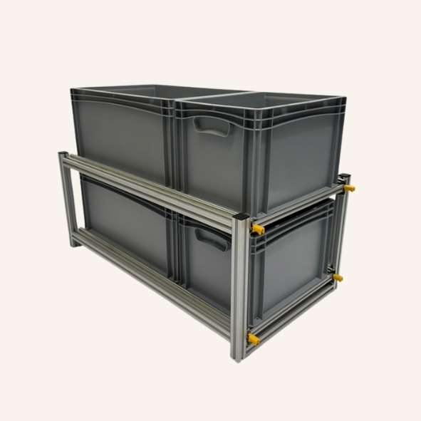 Doppel-Schubladenmodul für Euroboxen – 985 × 503 × 730 mm