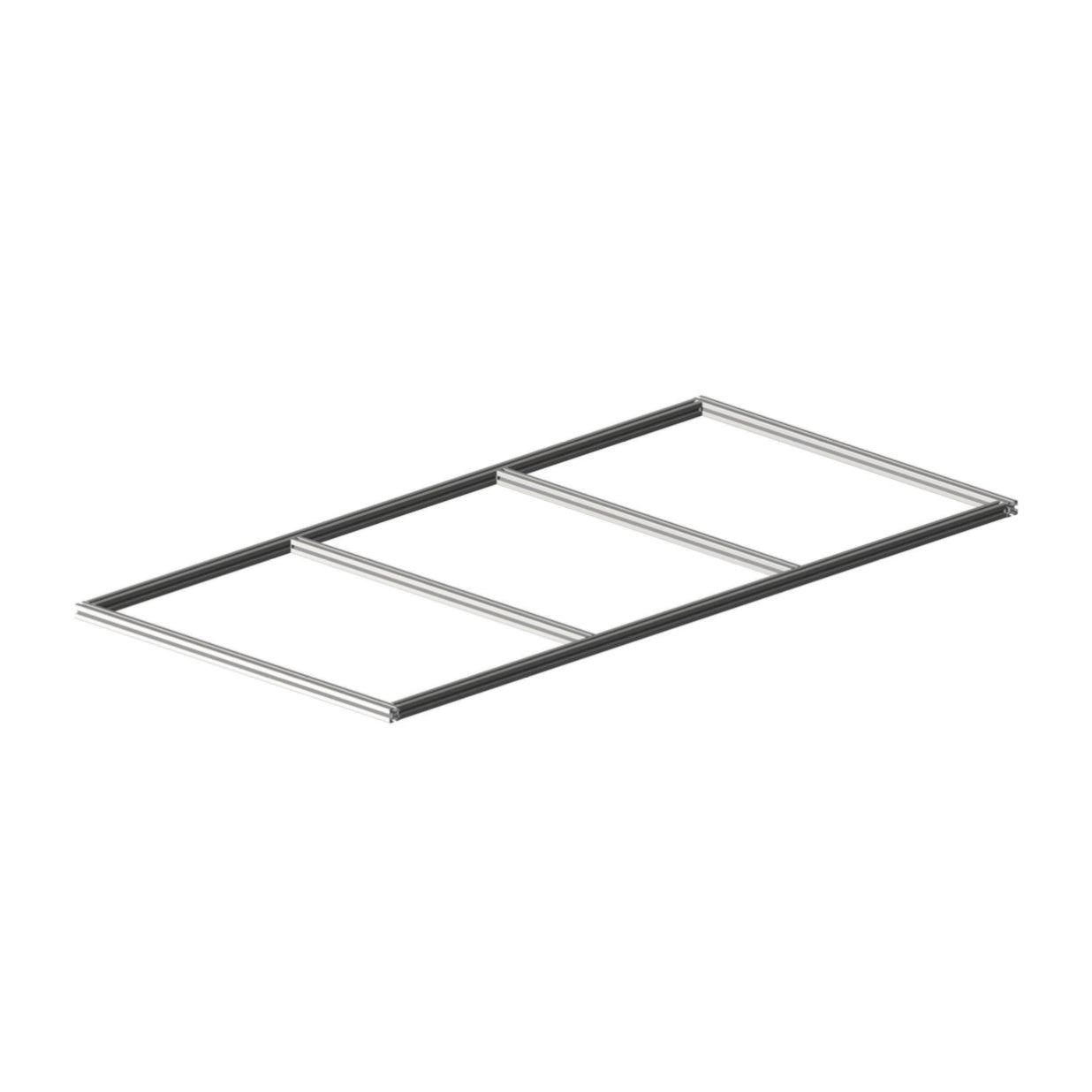 Campervan inrichting enkele schuifmodule 1200x600 3 bakken 