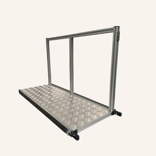 tafel en stoelschuif uit aluminium 